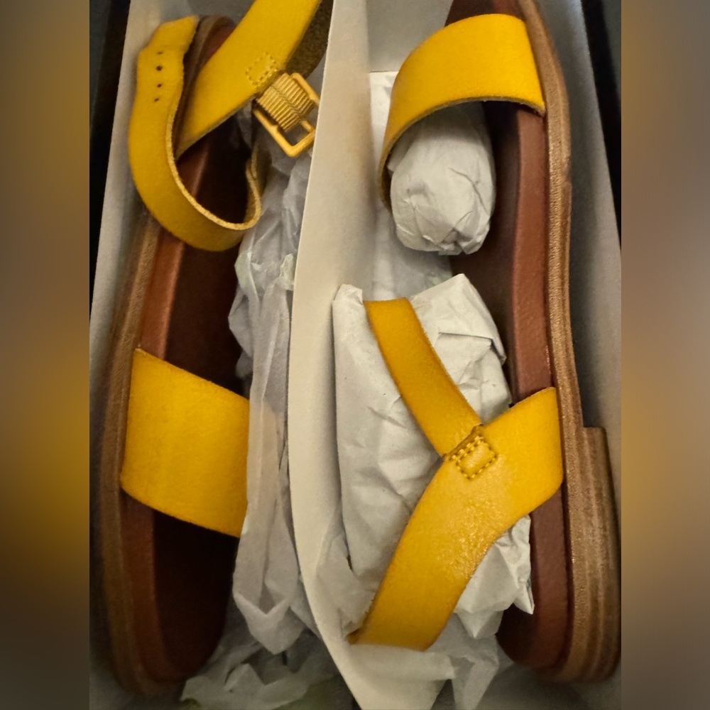 KARINA Sandal (yellow). Never worn w/box.